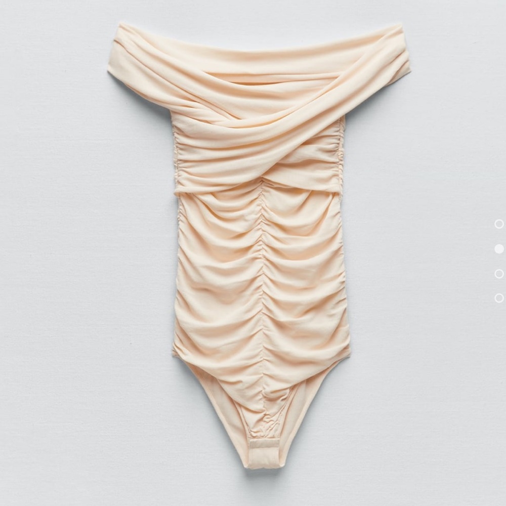 BEAUTIFUL ZARA Draped Knit Bodysuit